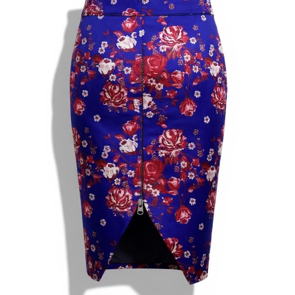 🦋 Boulee Rose Print Monica Pencil Skirt - Picture 11 of 14